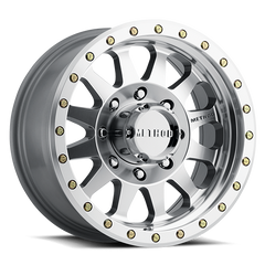 Aluminum Wheels 17x8.5 Double Standard MR304 Bolt Pattern 8 On 170 Offset 0 Lip Size 2.6 Machined SL Clear Coat Method