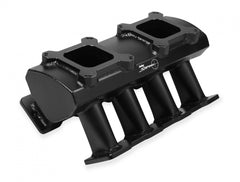 Sheet Metal Fabricated Intake Manifold GM Ls1/2/6 Hi-Ram Sheet Metal Fabricated Intake Manifold Ls1/Ls2/Ls6 Single Plane Dual Quad Carbureted Black With Logo Sniper EFI