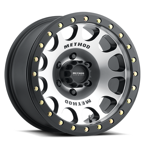 Aluminum Wheels 17x9 Beadlock MR105 Bolt Pattern 6 On 139.7 Offset -38 Lip Size 1.77 Matte Black MBM Machined Face Method