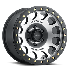 Aluminum Wheels 17x9 Beadlock MR105 Bolt Pattern 6 On 139.7 Offset -38 Lip Size 1.77 Matte Black MBM Machined Face Method