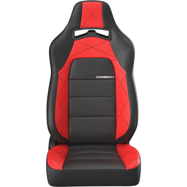 Corbeau Corbeau Trailcat Reclining Seat Black Vinyl, Red