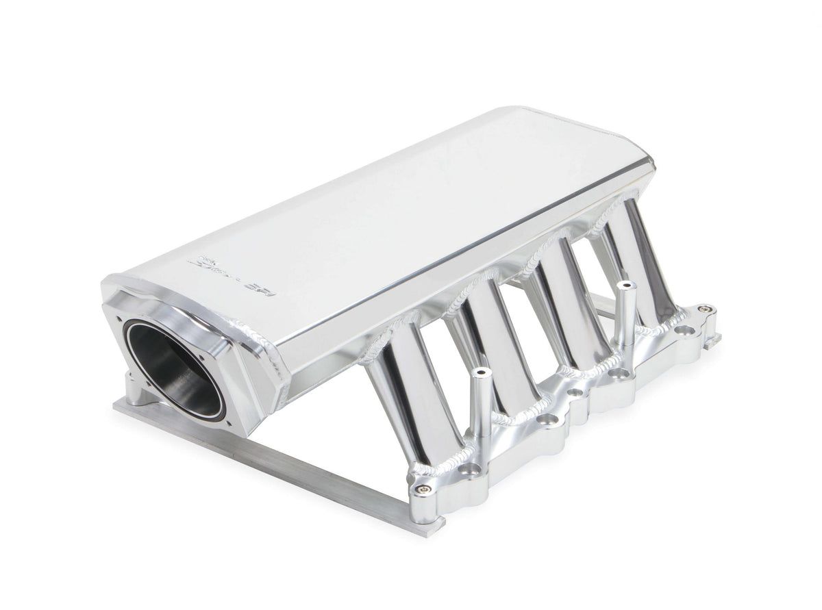 Sheet Metal Fabricated Intake Manifold Holley Sheet Metal Fabricated Intake Manifold For 2015-2017 Ford 5.0L Coyote Engines 90Mm Throttle Body Opening + Fuel Rail Kit Silver Finish With Logo Sniper EFI