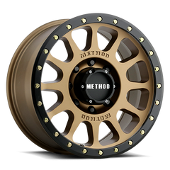 Aluminum Wheels 18x9 NV HD MR305 Bolt Pattern 8 On 170 Offset 18 Lip Size 1.38 Method Bronze BRZ Black Street Loc Method