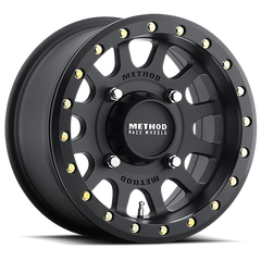 Aluminum Wheels 15x6 MR401 Beadlock UTV Bolt Pattern 4 On 156 Offset 53 Lip Size 0 Matte Black MB Method