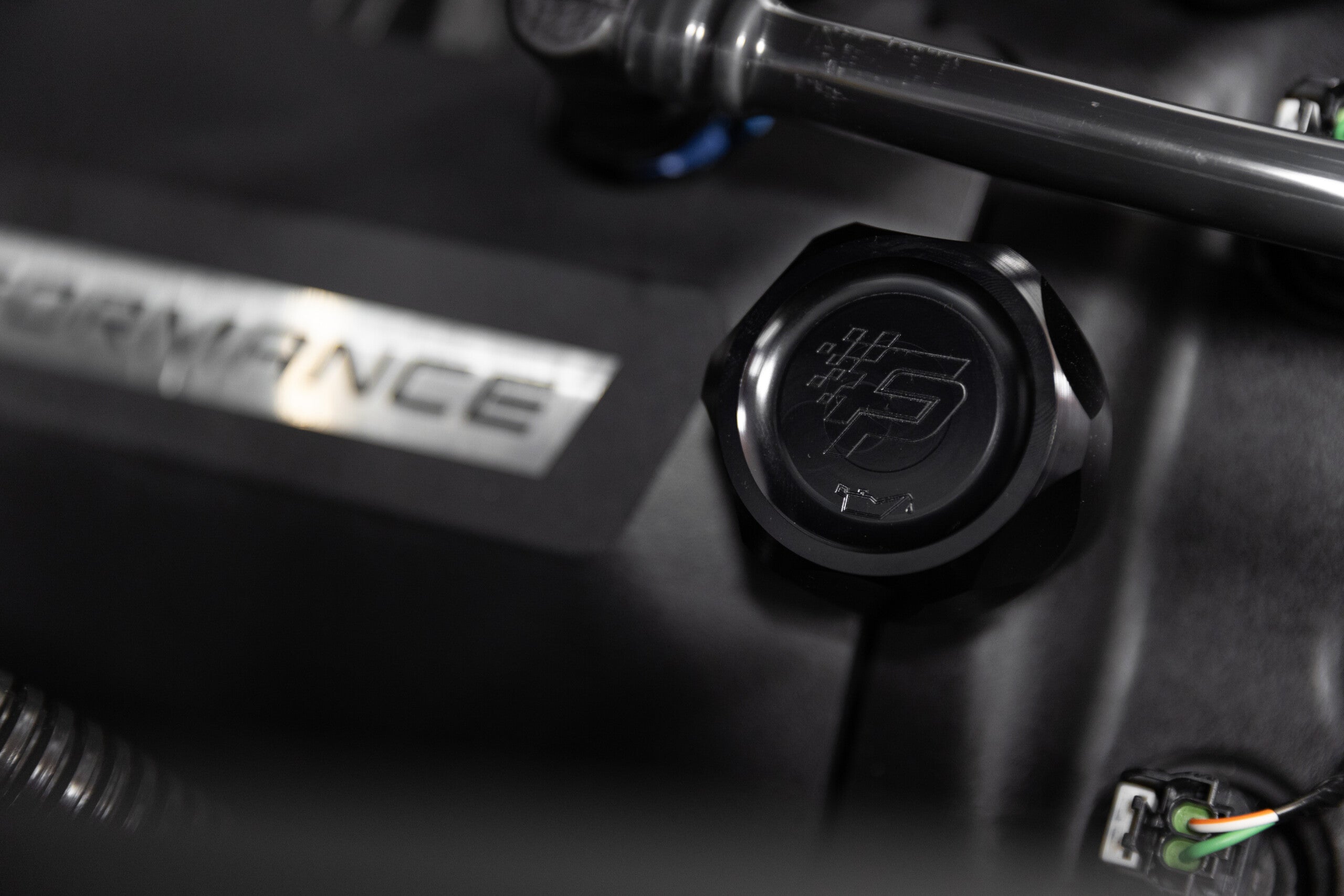 Fathouse Performance Billet Oil Cap - Black installed