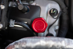 Fathouse Performance Billet Oil Cap Red installed