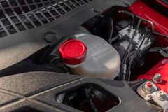 FP Billet Brake Master Cylinder Cap - Red installed