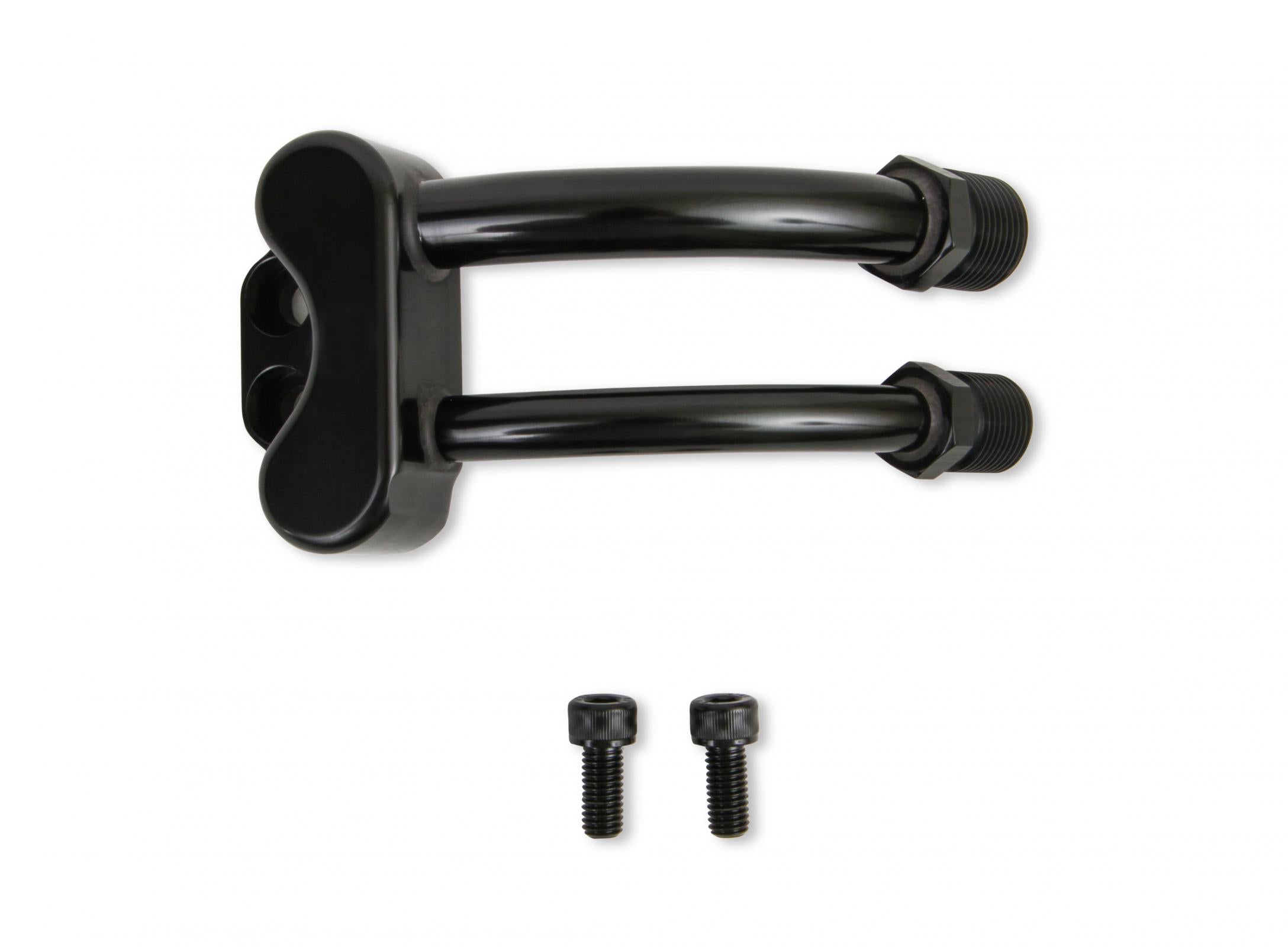 LINE Adaptr-MNFLD for SD7 A/C COMP Line Adapter for SD7 Air Condtioning Compressor-Black Holley