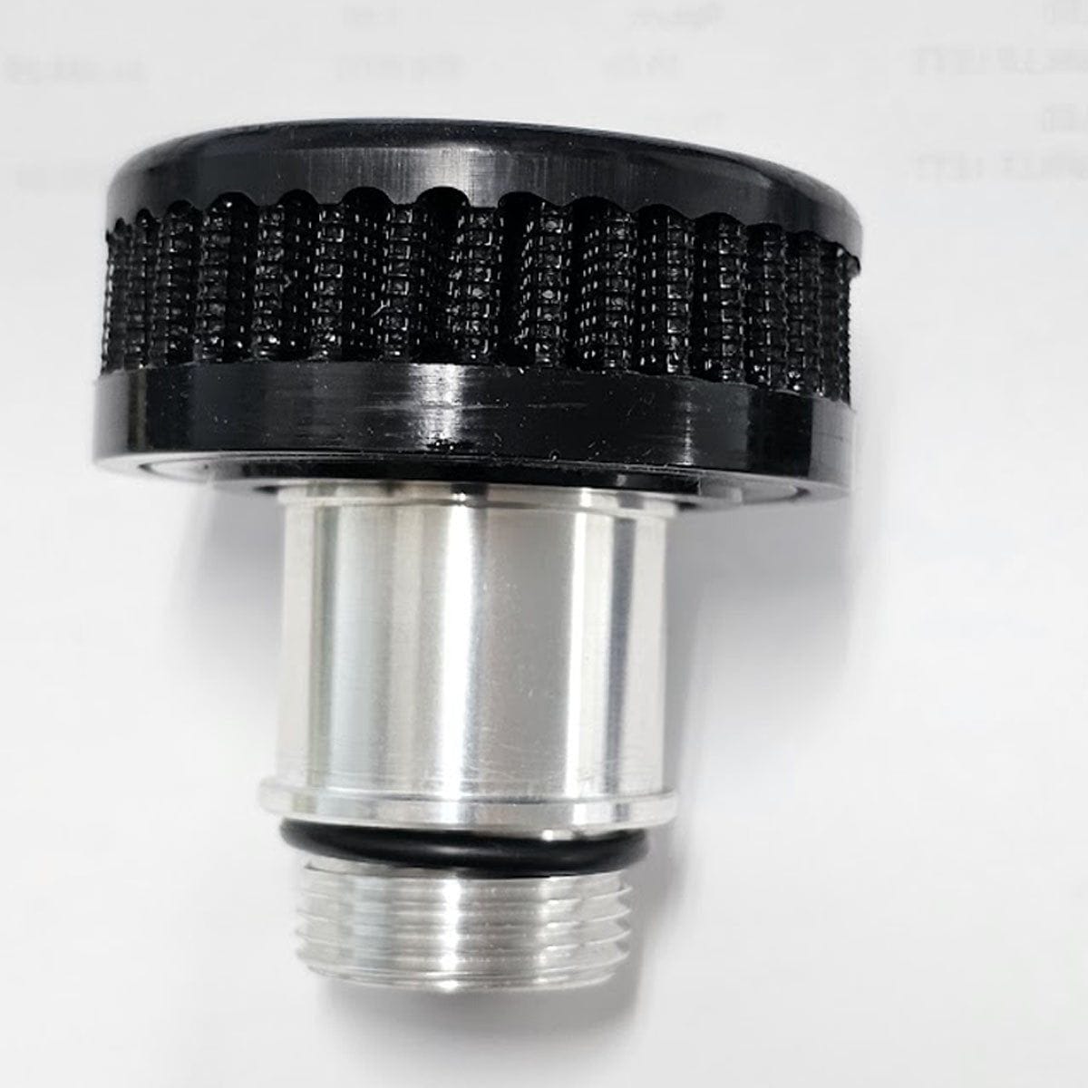 Oil Cap Breather Adapter w/Filter (fits Dodge 5.7 6.1 6.4, SBF Valve Cover Ford Screw In) UPR
