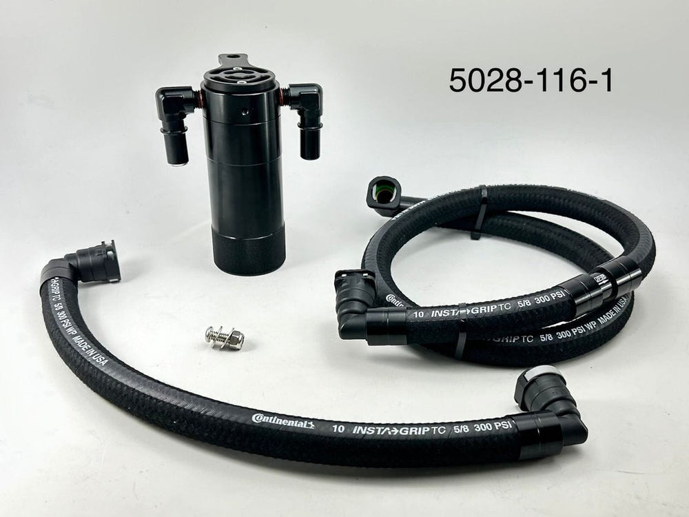 Plug N Play™ Firewall Mount SC Oil Catch Can (fits 11-14 Mustang GT) UPR
