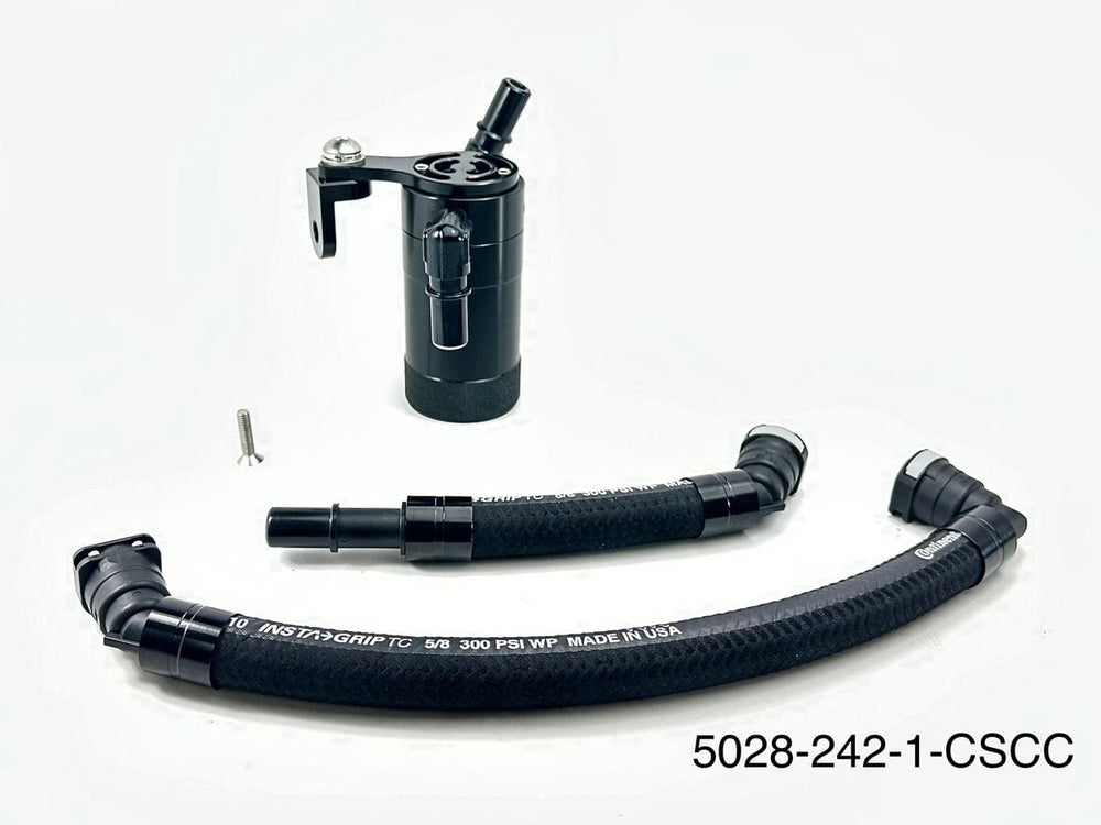 Plug N Play™ Oil Clean Side Catch Can Separator 2.25 inch (fits 18-23 Jeep Trackhawk & 21-23 Durango Hellcat 6.2)
