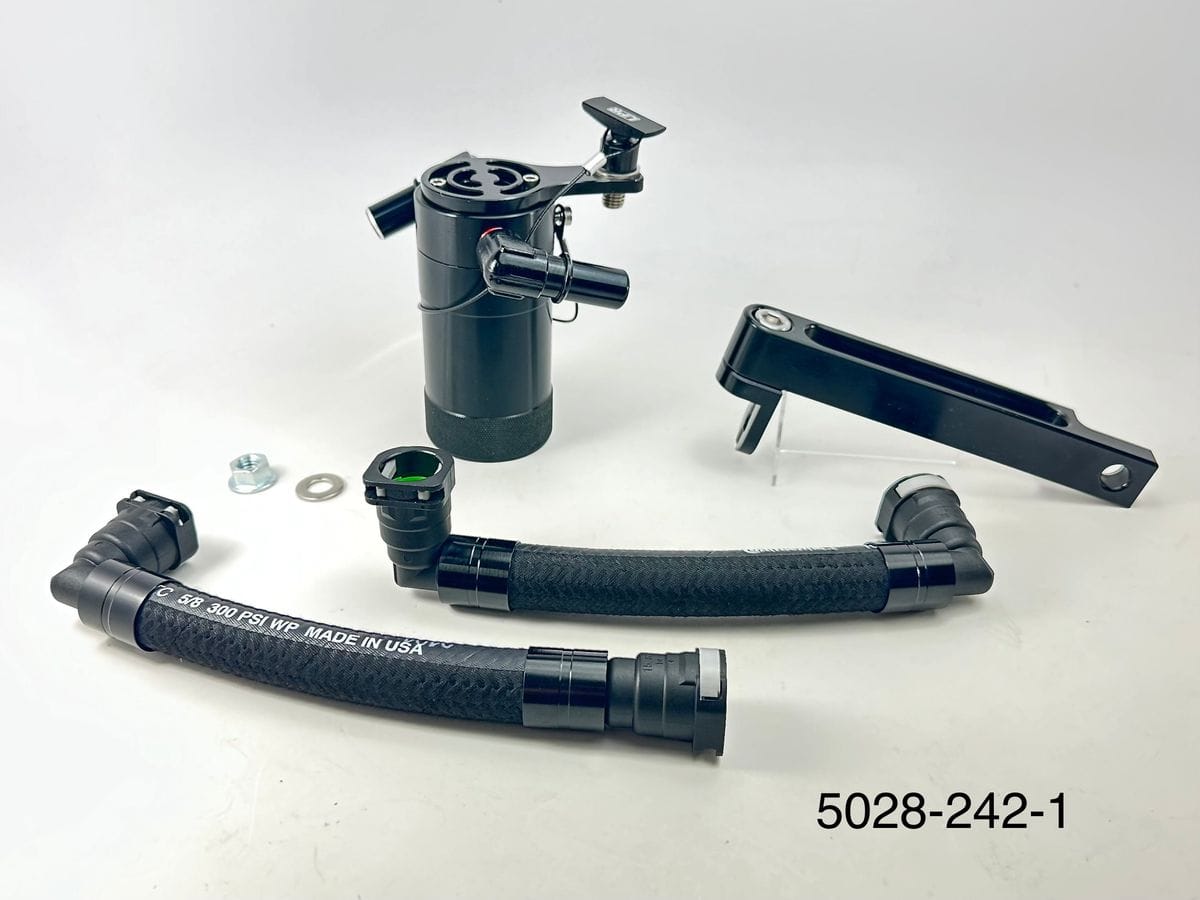 Plug N Play™ SC Oil Catch Can Separator 2.25 inch (fits 18-23 Jeep Trackhawk & 21-23 Durango Hellcat 6.2)