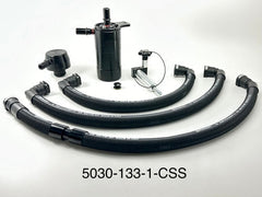 Plug N Play™ Single Valve Oil Catch Can with CSS Separator (fits 15-17 Mustang GT w/ Gen 3 Whipple) UPR
