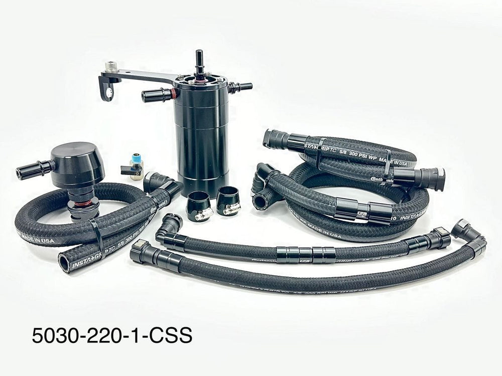 Plug N Play™ Pro Series Dual Valve Oil Catch Can with CSS (fits 14-18 GM Chevrolet GMC Trucks 5.3L) UPR
