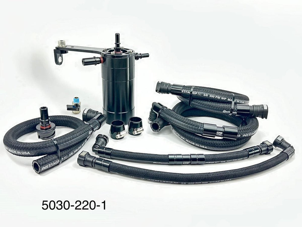 Plug N Play™ Pro Series Dual Valve Oil Catch Can (fits 14-18 GM Chevrolet GMC Trucks 5.3L) UPR