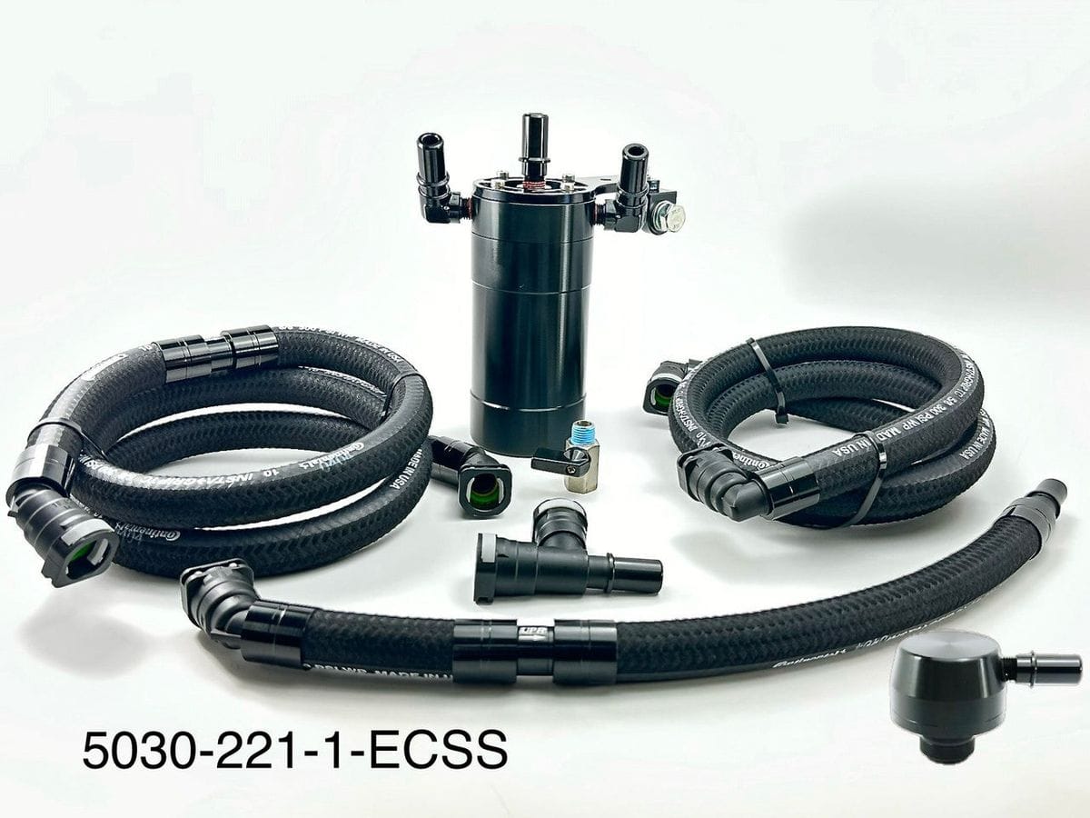 Plug n Play™ Dual Valve Oil Catch Can with ECSS (fits 15-20 F150 Ecoboost 2.7L & 3.5L Incl Raptor) UPR