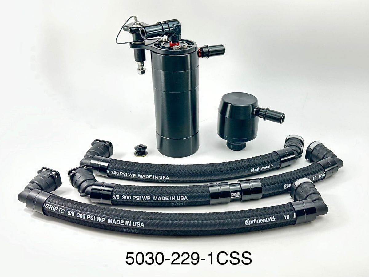 Plug N Play™ Single Valve Oil Catch Can with CSS (fits 15-20 Ford F-150 Whipple) UPR