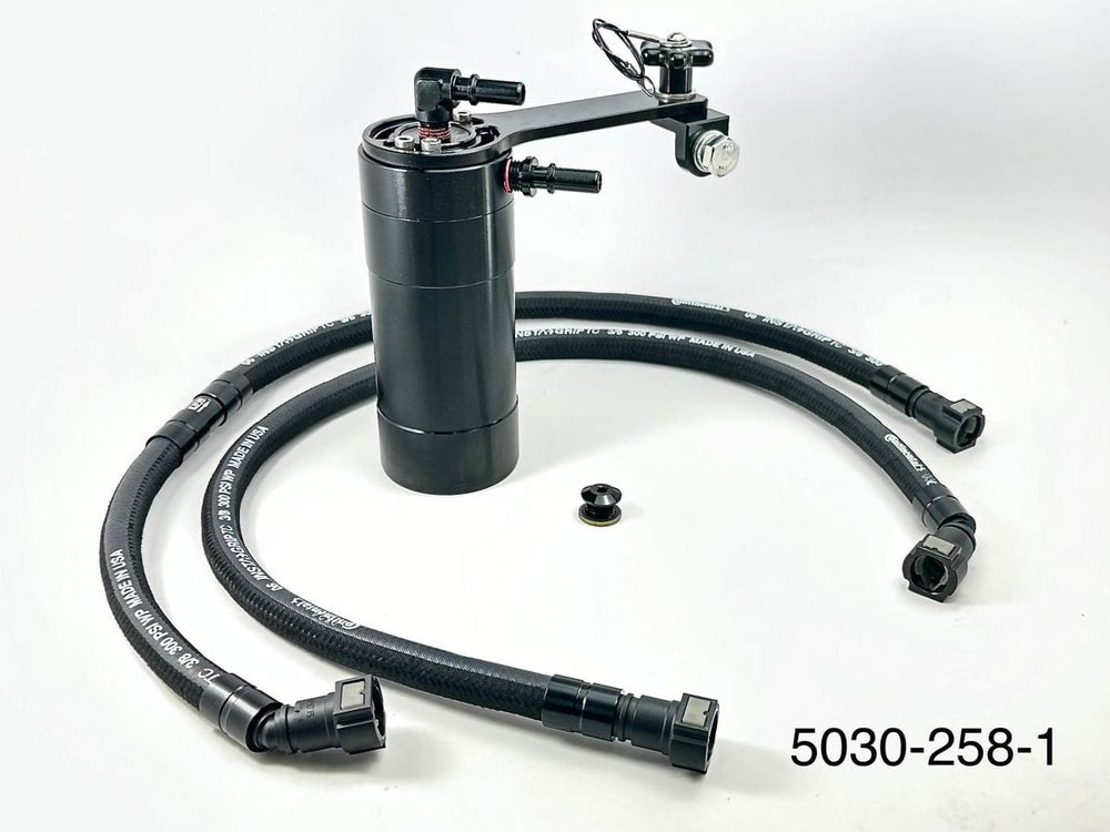 Plug N Play™ Single Valve Oil Catch Can (fits 09-14 Cadillac CTSV 6.2 LSA) UPR