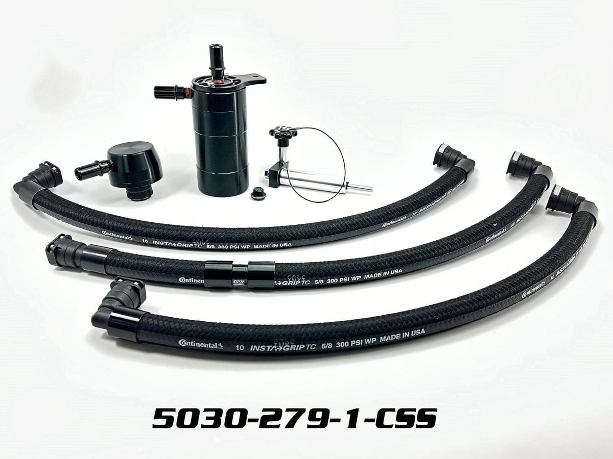 Plug N Play™ Single Valve Oil Catch Can with Clean Side Separator (fits 21-23 Mustang Mach 1 ) UPR