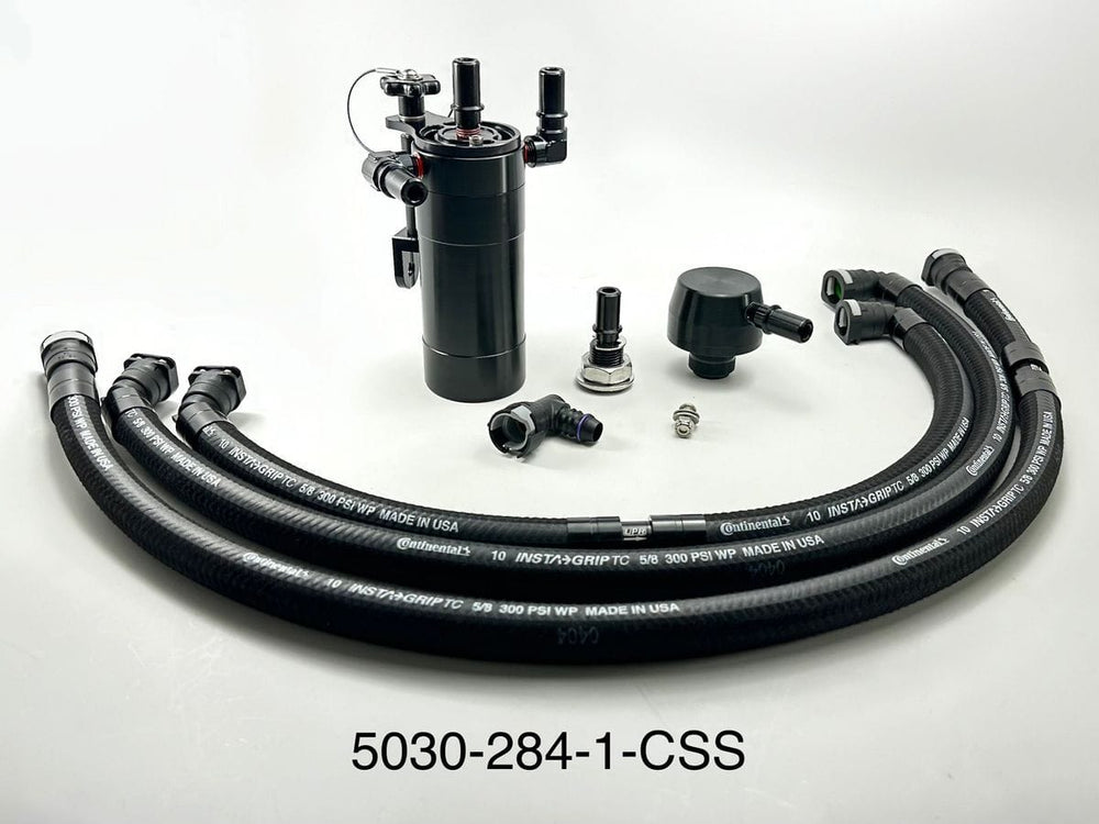 Plug N Play™ Dual Valve Oil Catch Can with Clean Side Separator (fits 22-26 Bronco Raptor 3.0L) UPR