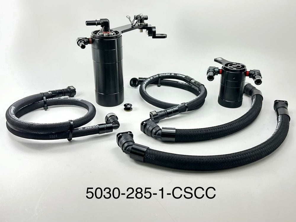 Plug N Play™ Pro Series Single Valve Oil Catch Can (fits 19-25 Chevrolet / GMC 2500HD Truck 6.6L GAS) UPR