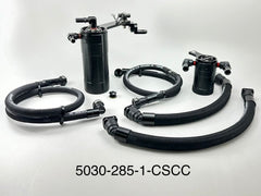 Plug N Play™ Pro Series Single Valve Oil Catch Can (fits 19-25 Chevrolet / GMC 2500HD Truck 6.6L GAS) UPR