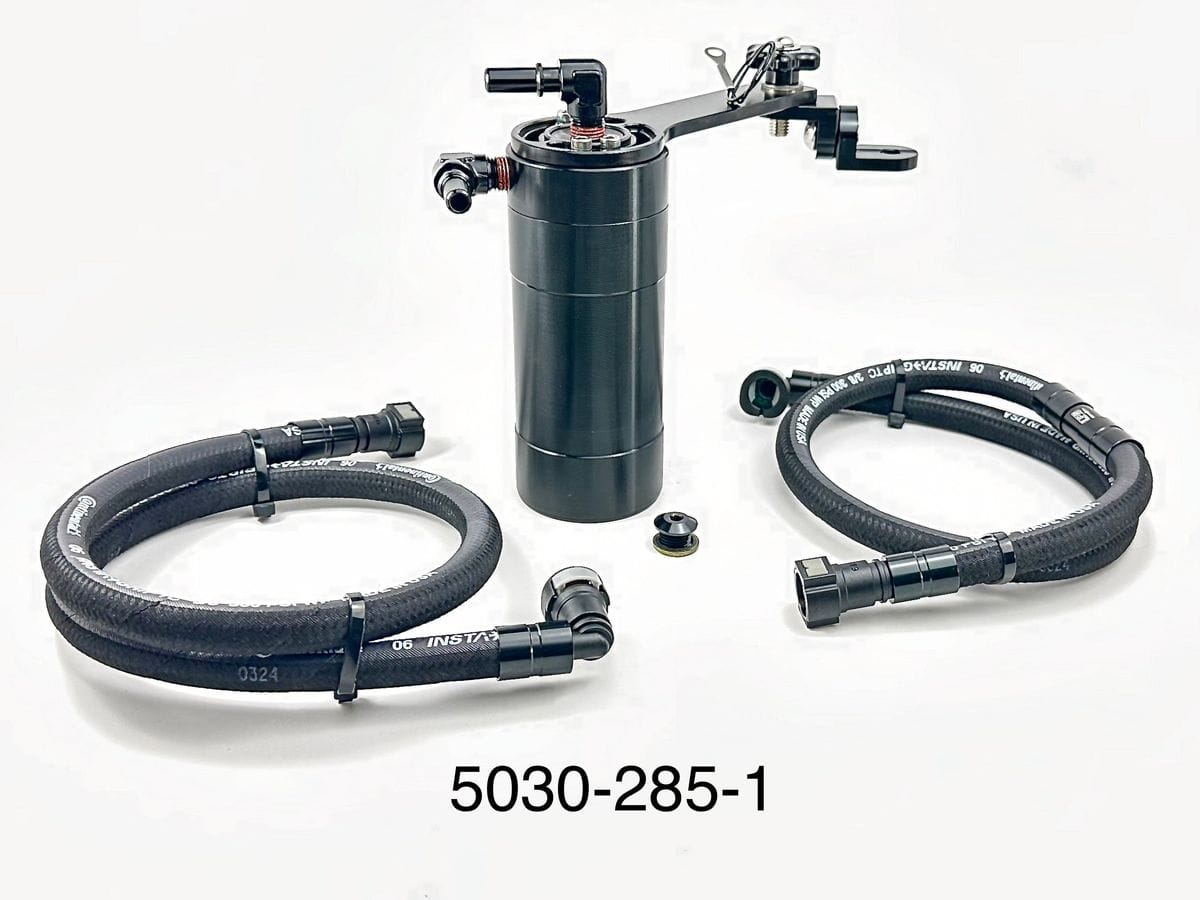 Plug N Play™ Pro Series Single Valve Oil Catch Can (fits 19-25 Chevrolet / GMC 2500HD Truck 6.6L GAS) UPR