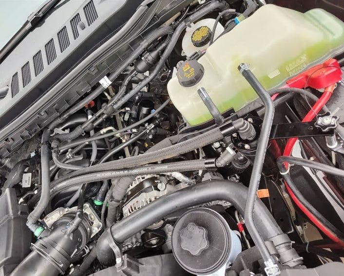 Plug N Play™ Single Valve Oil Catch Can with CSS (fits 2023-2026 Ford F250 7.3 Godzilla/6.8 Gas) UPR