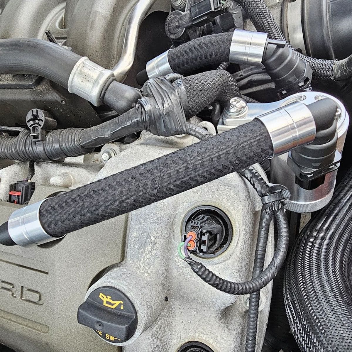 Plug N Play™ Oil Separator Catch Can Separator (fits 11-14 Mustang GT) UPR