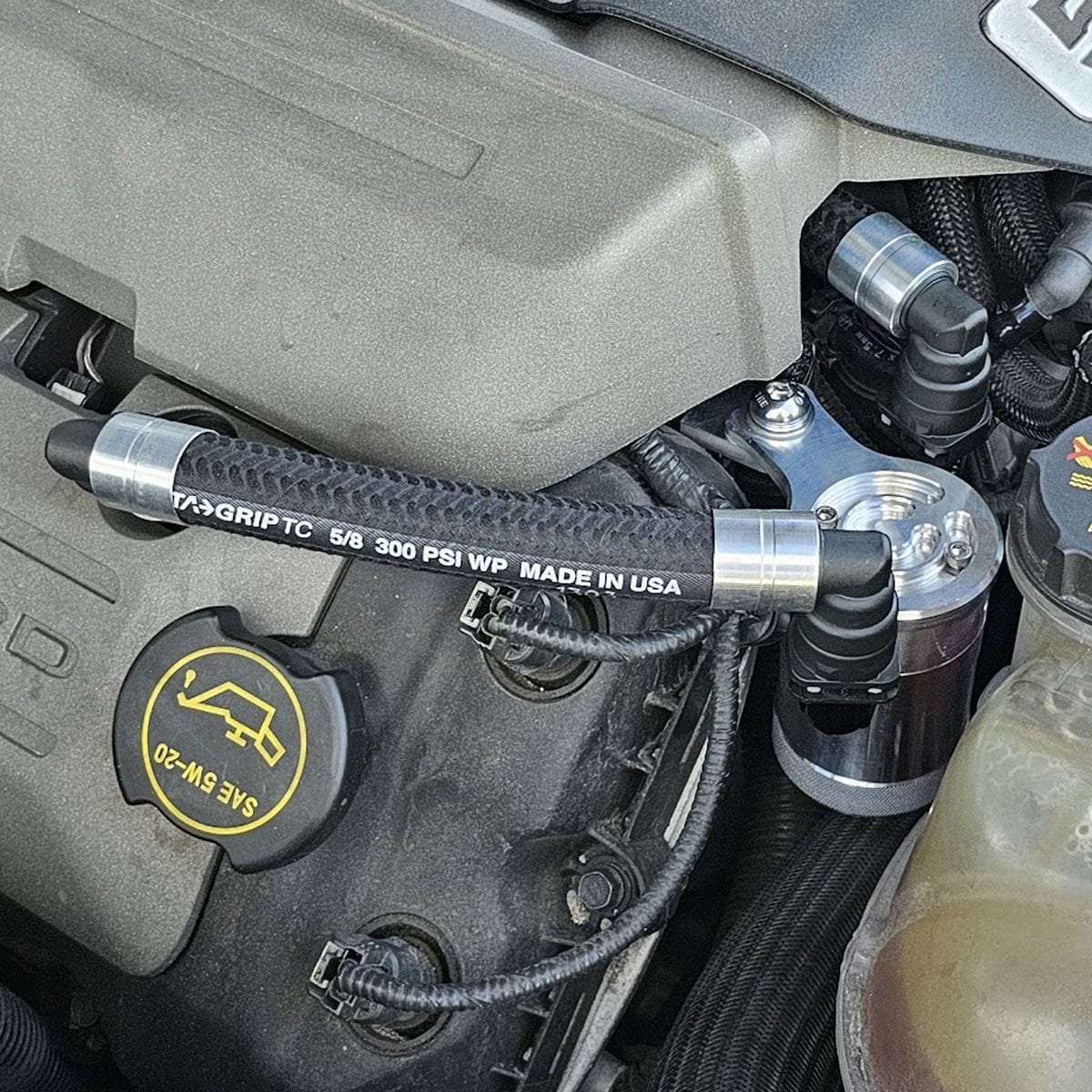 Plug N Play™  Oil Separator Catch Can Separator (fits 15-17 Mustang GT) UPR