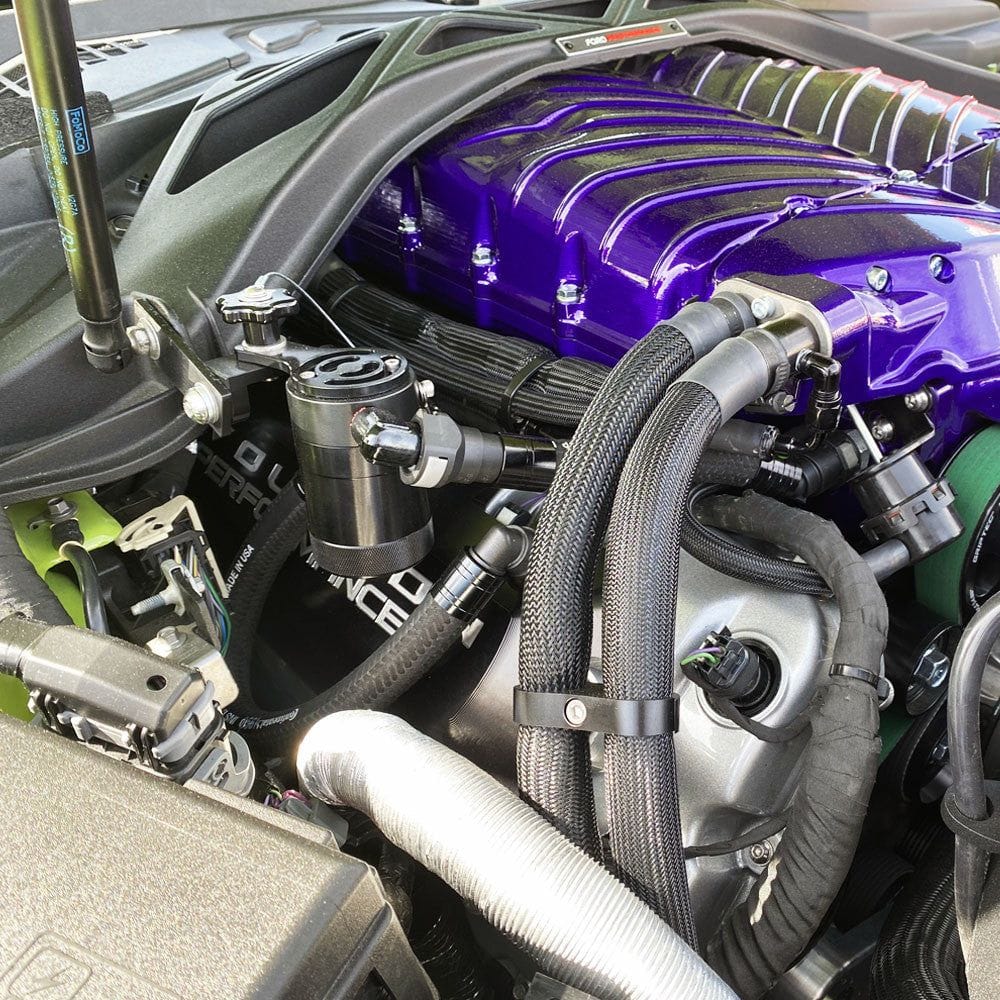 Plug N Play™ Oil Catch Can Separator (fits 2020-2022 GT500 5.2L with Whipple Supercharger) UPR