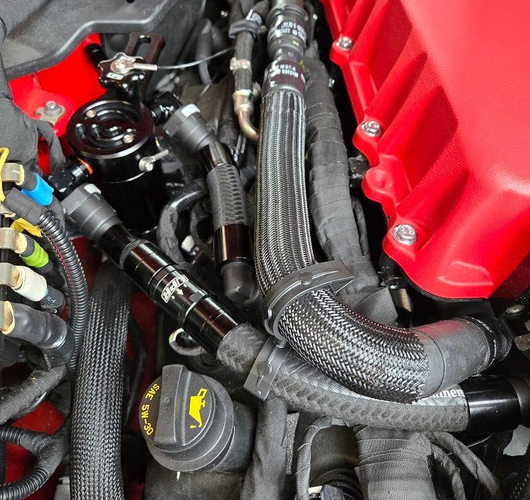 Plug N Play™ Oil Clean Side Catch Can (fits 24-25 Mustang GT w/Roush Supercharger) UPR