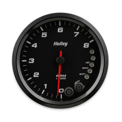 Analog-Style Tachometer Black 4-1/2 Tachometer 0-8K Standalone W/ Internal Shiftlight-Logo Holley