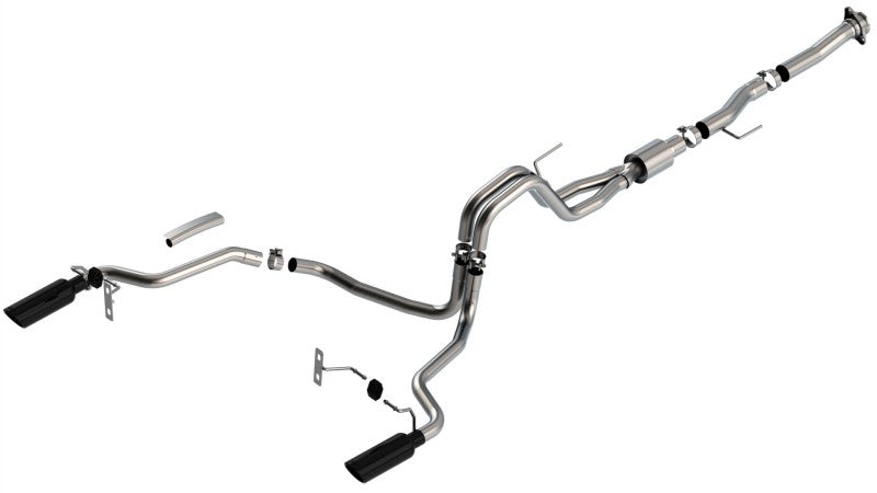 Borla F-150 2021 5.0L Regular Cab ATAK Cat-Back Exhaust w/ Black Chrome Tips - additional view 2