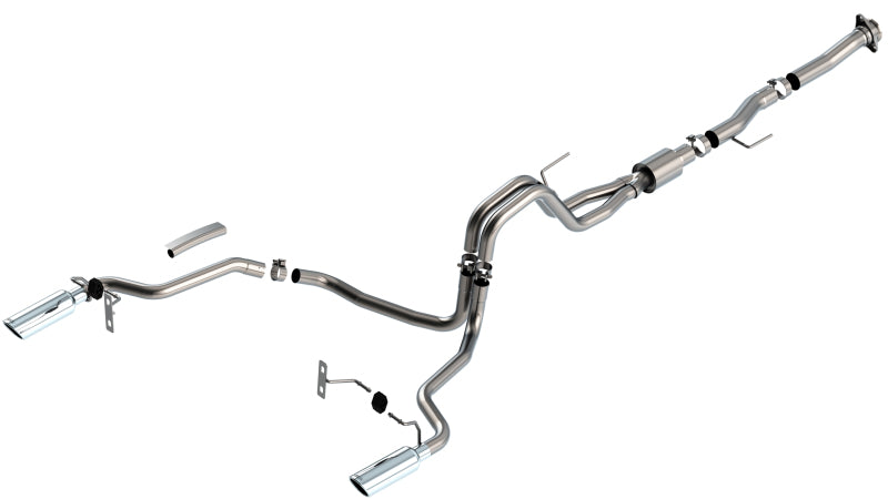 Borla F-150 2021 5.0L Regular Cab ATAK Cat-Back Exhaust w/ Chrome Tips - additional view 2