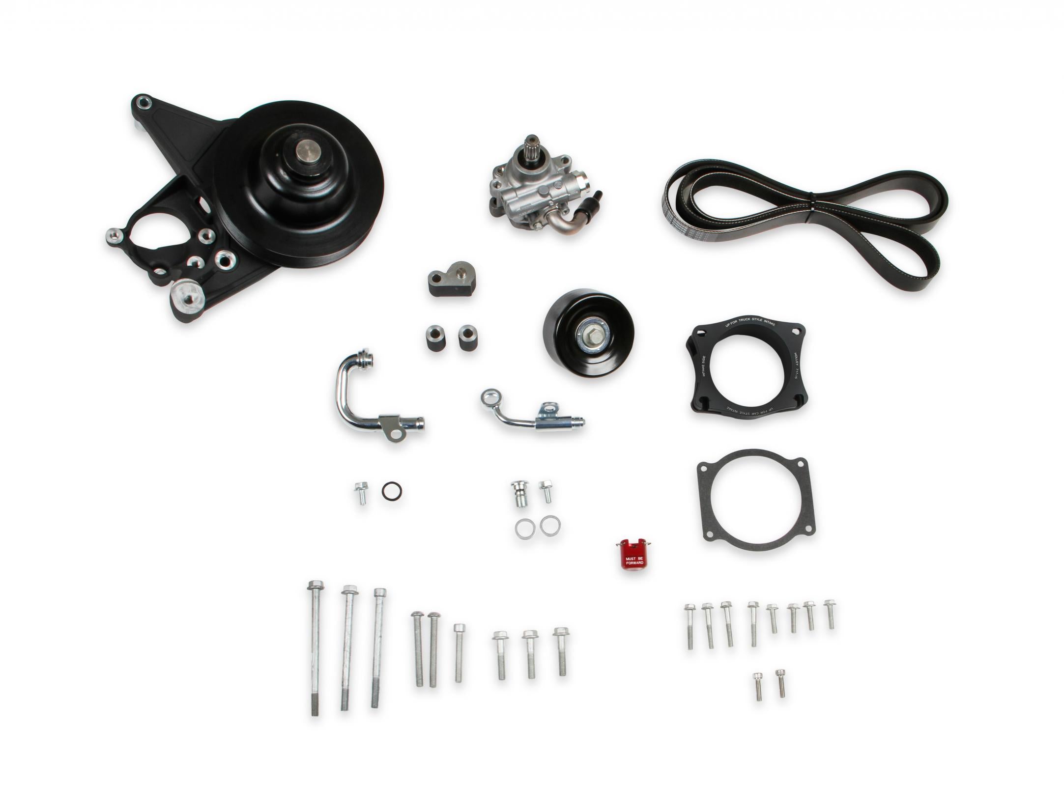 Power Steering Add-On System for LT4 Wet Sump Engines Hydraulic Power Steering Add-On System for LT4 Wet Sump Engines- Black Finish Holley