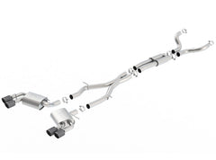 Borla 16-17 Chevy Camaro 6.2L 4in Dual CF Tips w/Black Core Dual Split Exit ATAK Catback Exhaust - additional view
