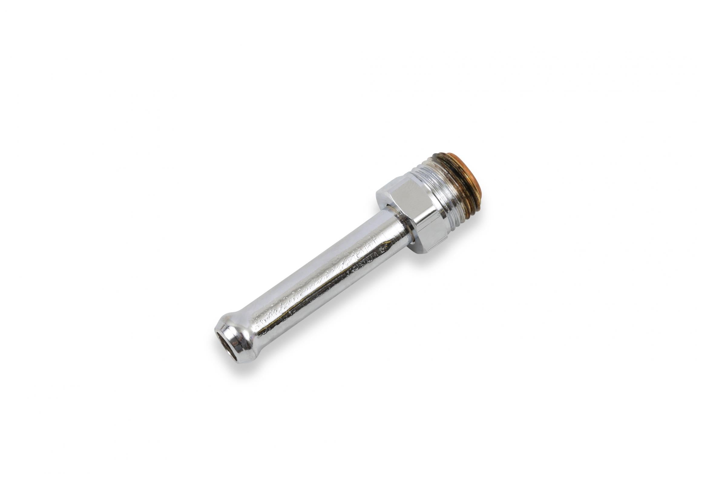Fuel Line Chrome Universal Straight Fitting 3/8 Hose to 5/8-18 Inverted Flare Holley