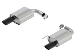 Borla Atak S Rear Section 15-17 Ford Mustang GT 5.0L V8 MT/AT 2.5in pipe 4in tip (Black Chrome) - additional view 2