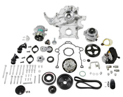 Premium Mid-Mount Complete Accessory System Gen III Hemi Engine Non VVT Fits 2003-2008 5.7L & 2005-2010 6.1L Engines Natural Cast Finish SFI Certified Damper with Billet Aluminum Pulley Holley