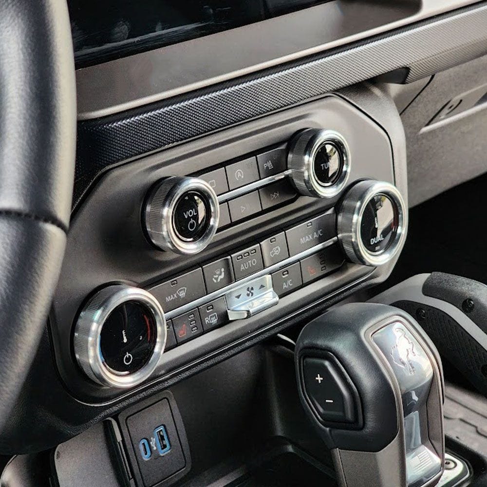 UPR Billet Designer Interior Knob Set 6pc (fits 21-25 Ford Bronco)
