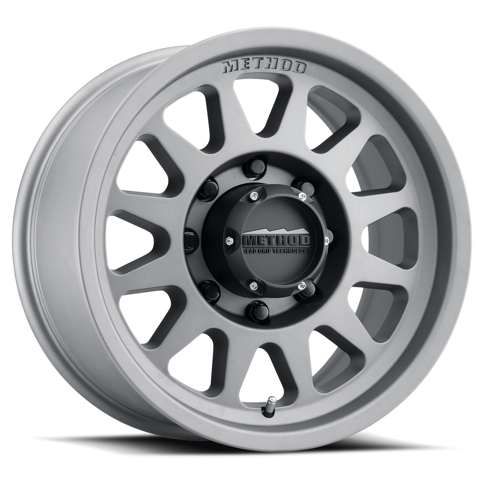 Aluminum Wheels 17x9 Bead Grip MR704 Bolt Pattern 8 On 165.1 Offset 18 Lip Size 1.77 Titanium SL Method