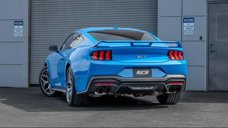 Borla 2024 Ford Mustang GT 5.0L V8 w/ Active Exhaust S-Type Axle-Back Exhaust System - Carbon Fiber - mounted view