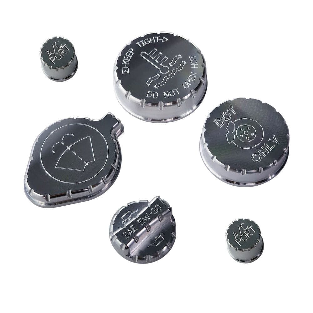 Billet Engine Cap Cover Package 6pc Kit (fits 21-25 Ford Bronco 2.3, 2.7) UPR