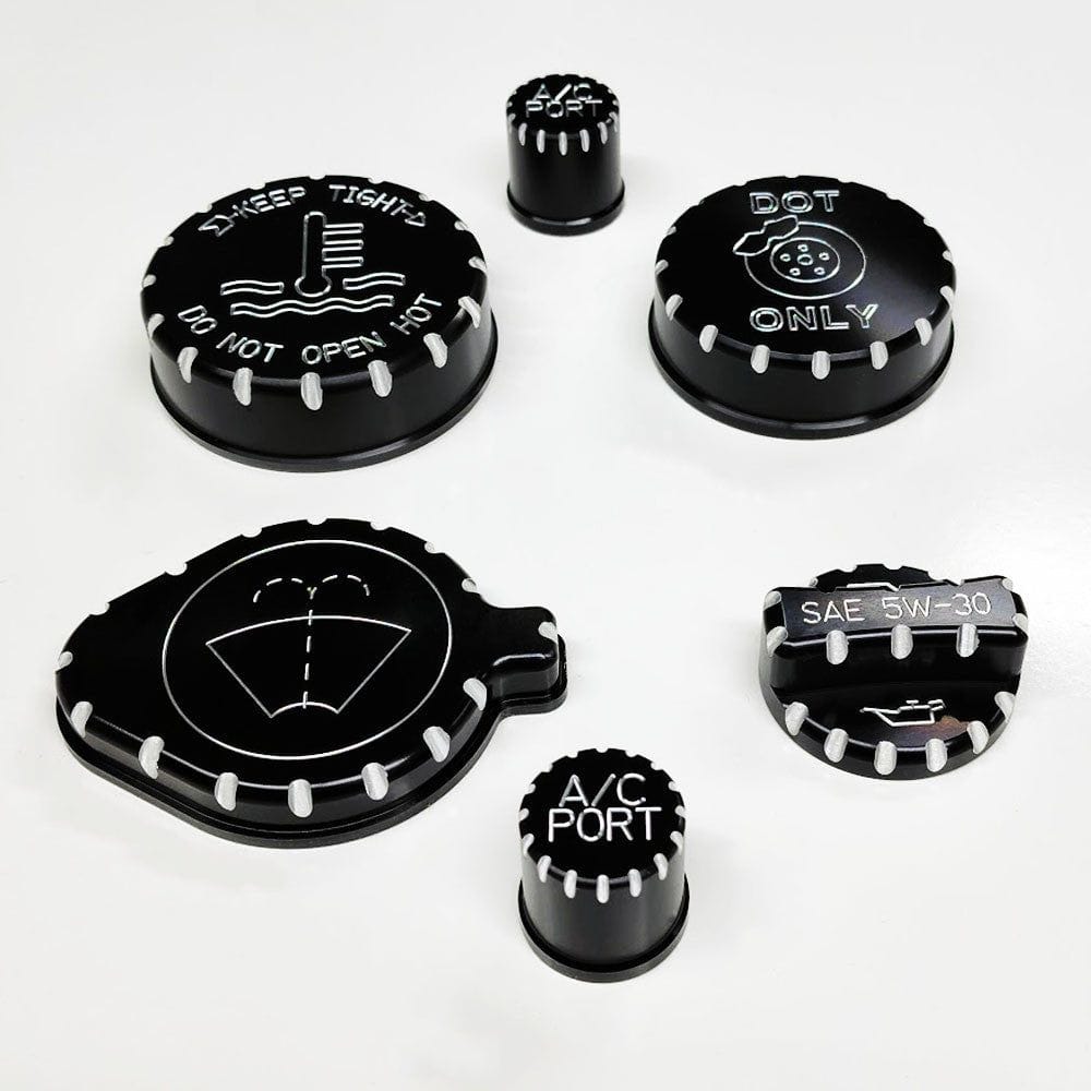 Billet Engine Cap Cover Package 6pc Kit (fits 21-25 Ford Bronco 2.3, 2.7) UPR