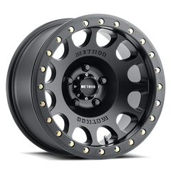 Aluminum Wheels 17x9 Beadlock MR105 Bolt Pattern 5 On 114.3 Offset -38 Lip Size 1.77 Matte Black MB Method
