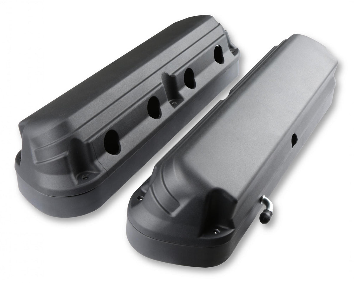 2-Piece Ford Style Valve Cover Gen III/iv LS Satin Black Chevrolet Gen III/iv LS Cast Aluminum Coil-Mounting Base & Integrated Coil Cover Holley
