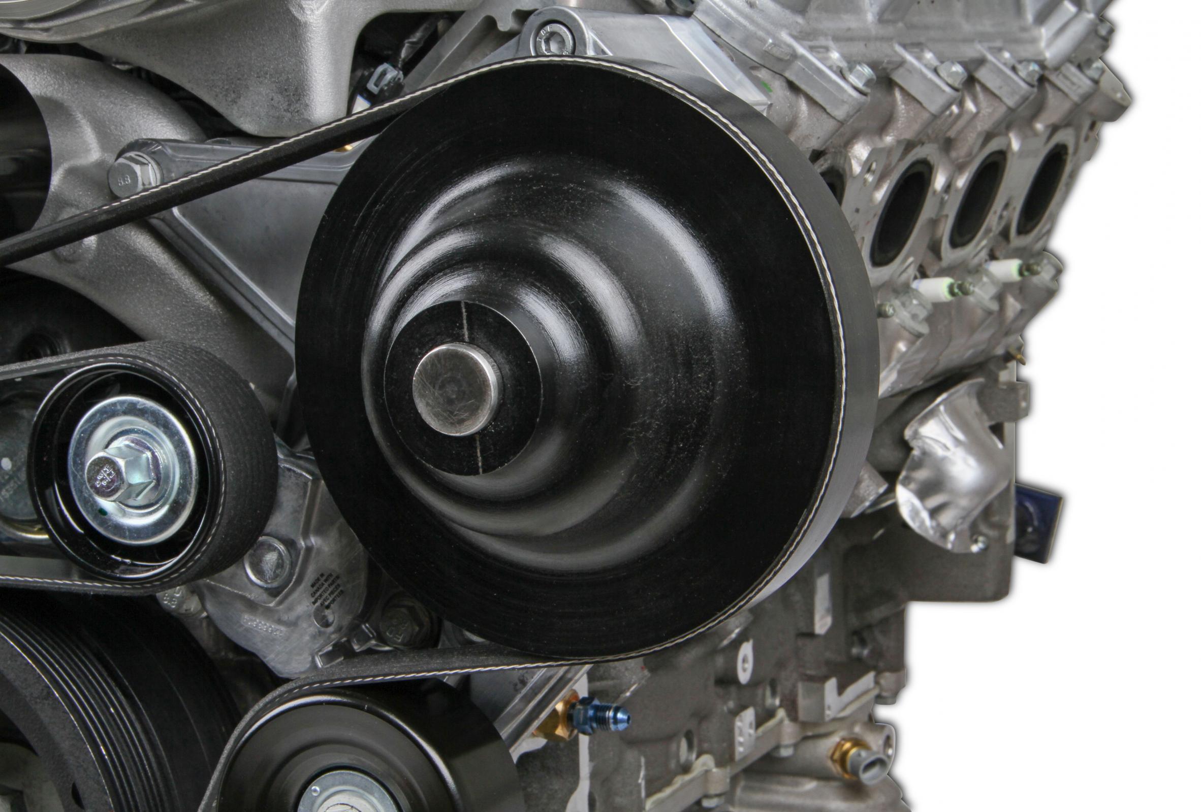 Premium Mid-Mount Complete Accessory System GM Gen V LT5 Dry Sump Engines Black Finish Complete GM Gen V LT5 Accessory Drive System W/ Alt, P/S, A/C, Water Pump, Belts, and Hardware Holley