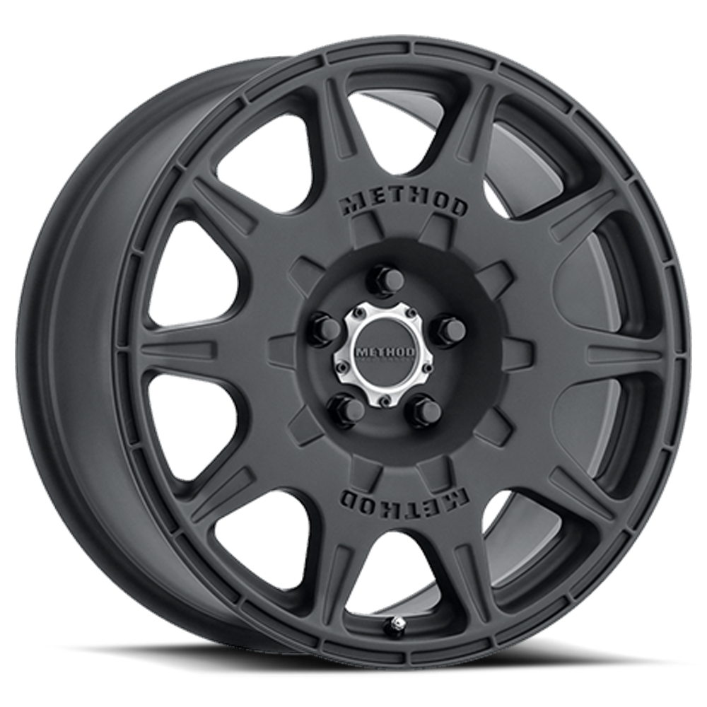 Aluminum Wheels 18x8 Rally MR502 Bolt Pattern 5 On 114.3 Offset 38 Lip Size 0 Matte Black MB Method