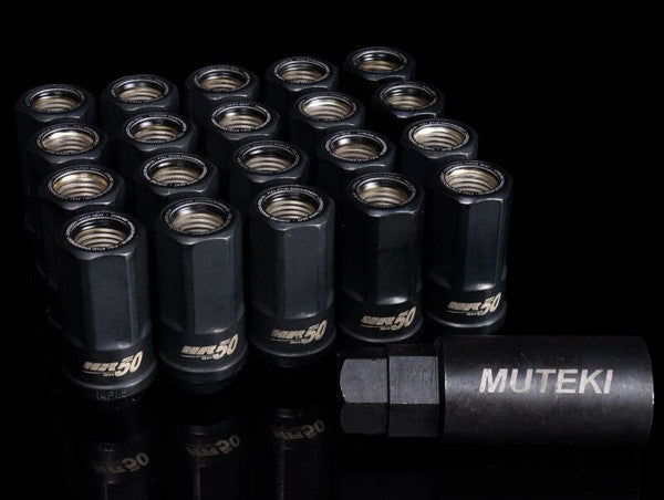 Wheel Mate Muteki HR50 Open End Lug Nuts - Black w/ Black Ring 14x1.50 - HR5007BB User 1